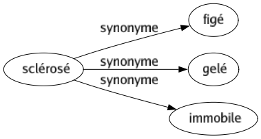 Synonyme de Sclérosé : Figé Gelé Immobile 