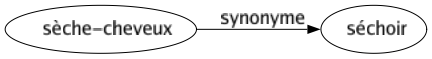 Synonyme de Sèche-cheveux : Séchoir 
