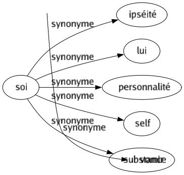 Synonyme de Soi : Ipséité Lui Personnalité Self Substance 