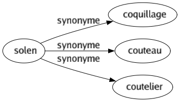 Synonyme de Solen : Coquillage Couteau Coutelier 