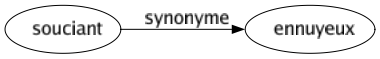 Synonyme de Souciant : Ennuyeux 
