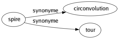 Synonyme de Spire : Circonvolution Tour 