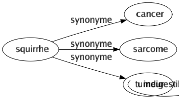 Synonyme de Squirrhe : Cancer Sarcome Tumeur 