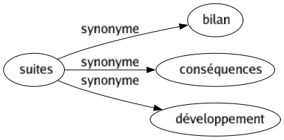 Synonyme de Suites : Bilan Conséquences Développement 