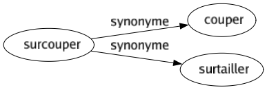 Synonyme de Surcouper : Couper Surtailler 