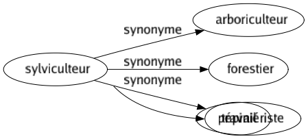 Synonyme de Sylviculteur : Arboriculteur Forestier Pépiniériste 