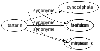 Synonyme de Tartarin : Cynocéphale Fanfaron Menteur 