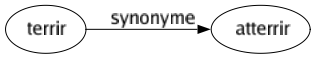 Synonyme de Terrir : Atterrir 