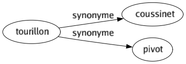 Synonyme de Tourillon : Coussinet Pivot 