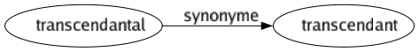 Synonyme de Transcendantal : Transcendant 