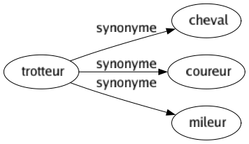 Synonyme de Trotteur : Cheval Coureur Mileur 
