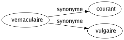 Synonyme de Vernaculaire : Courant Vulgaire 