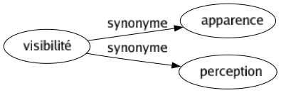 Synonyme de Visibilité : Apparence Perception 